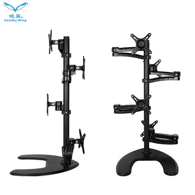 Professional Supply 360 Degrees Rotation Computer Monitor Mount Four Screens Adjustable Monitor Stand G4