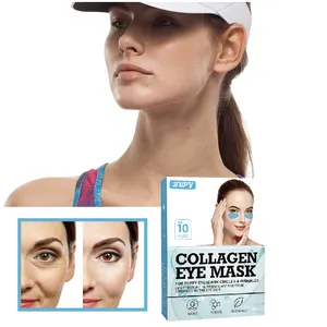 Masker mata kolagen Vegan dengan asam hialuronat dan bentuk lembaran Vitamin C untuk perawatan kulit efektif Masker Mata