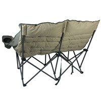 Silla Plegable Doble Tipo Luna para Exteriores YUNJU, Tumbona Portátil para Jardín, Sofá para Playa y Picnic, OEM