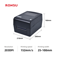 Imprimante thermique de ruban de satin avec interface USB et connectivité Bluetooth de coupe pour l'impression d'étiquettes de ruban de satin de vêtements