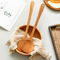 Spatules de cuisine professionnelles en bois, écologiques, résistantes aux hautes températures, adaptées aux aliments, outils de cuisine, accessoires de cuisine, ustensiles à main