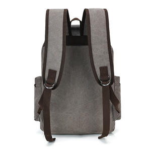 Sac à dos en toile décontracté haut de gamme pour homme, style rétro, sac à ordinateur tendance, grande capacité, fermeture à glissière - Product Image 6