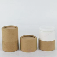 Contenants cylindriques en papier kraft recyclable de 45 ml pour déodorant en stick, lotion, crème solaire, crème pour le visage, huiles essentielles, soins de la peau