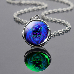 Burç kolye yeni tasarım aydınlık 20MM cam küre kolye takı erkekler kadınlar 12 takımyıldızları kolye - Product Image 1