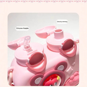 Dibujos animados niños 700ml gran capacidad taza para beber Enfant calabaza Bpa libre reutilizable escuela niños botella de agua de plástico con 2 en 1 tapa - Product Image 3