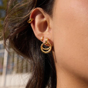 Pendientes <span class=keywords><strong>de</strong></span> Zirconia, 3 Pares en 1, Estilo Lujoso y <span class=keywords><strong>de</strong></span> Alta Gama, Acero Inoxidable, Joyería para Oreja, Accesorios Transfronterizos para Mujer - Product Image 2