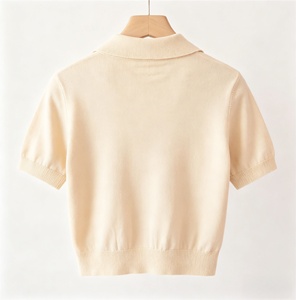 เสื้อโปโลผ้าฝ้าย BCI สำหรับผู้หญิง แขนสั้น ทรงครอป - Product Image 3