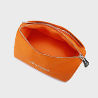 MINFUNG OEM Trousse de Toilette Classique de Voyage Imperméable, Sac de Maquillage de Luxe Portable pour Femme en Toile Orange