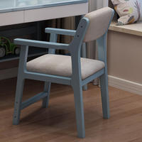 Chaise de salle à manger moderne réglable pour enfants avec accoudoirs - Chaise ergonomique en bois massif pour enfants en croissance