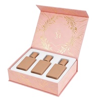 Boîtes d'emballage rectangulaires en papier rigide écologiques à impression personnalisée, logo en feuille d'or, flacons de parfum de 50 ml (usage cosmétique) CN