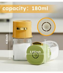 6oz 180ml Household PP Glass Salt Bottle Kitchen Seasoning Shakers Empty Empty Reusable <b>Spice</b> Storage Containers Jar With <b>Labels</b> - Product Image 6