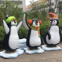 Modèle de pingouin animé en silicone réaliste de haute qualité attrayant de Blue Lizard