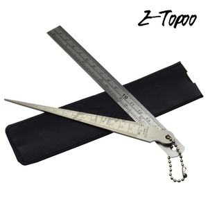 مجموعة من قطعتين: مقياس تاپر 1-15 مم مع مسطرة فولاذية 150 مم (6 بوصة)، مقياسات لحام تاپر، مقياسات فايلر، من الفولاذ المقاوم للصدأ الحقيقي 304 - Product Image 2