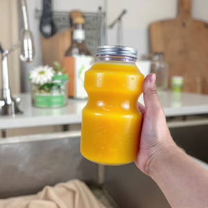 ขวดเครื่องดื่มพลาสติกใสขนาด500มล. สำหรับสัตว์เลี้ยงขวดนมและน้ำผลไม้แบบใช้แล้วทิ้งพร้อมฝาเกลียวสำหรับเครื่องดื่มอัดลมชาโซดา - Product Image 6