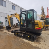 Excavatrice sur chenilles Sany SY55C Pro d'occasion, mini-pelleuse de 5,5 tonnes, d'origine chinoise, en bon état pour les travaux de construction