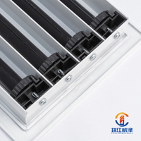 Diffuseurs de climatisation HVAC modernes et réglables, grilles en plastique, registres et grilles