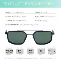 Lunettes de soleil polarisées carrées unisexes, monture intégrale tendance, confortables, anti-éblouissement, protection UV400, légères, fabrication OEM