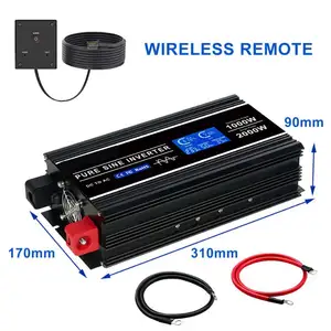 High Frequency LCD Display AC Output 12V To 110V Car Inverter On-board Inverter Converter With Intelligent Cooling System