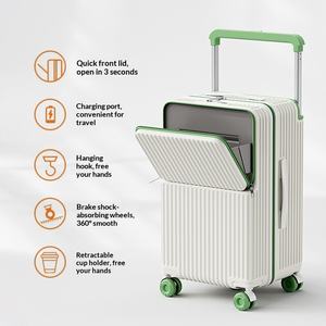 Nouvelle Valise Trolley 2025 en Néoprène à Roulettes, Grande Capacité, Ouverture Frontale, Verrouillable, Unisexe, pour Voyage - Product Image 4