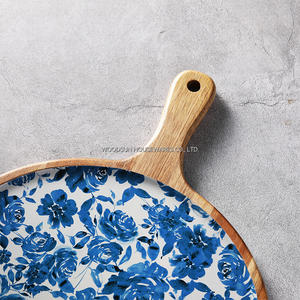 Venta al por mayor de tablas de cortar grandes para pizza de madera de acacia personalizadas - Product Image 3