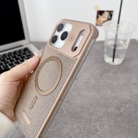 Coque de téléphone portable Shengyang pour 15 Pro Max, couleur unie, antichoc, en cuir artificiel, avec anneau magnétique et protection de l'appareil photo