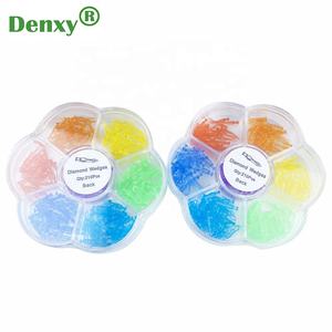 Cuneo diamantato dentale Denxy colorato dentario cunei diamantati flessibili Kit assortiti 210 pz/scatola cunei adattivi dentali - Product Image 2