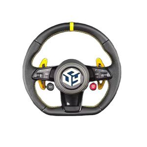 Volant de voiture en cuir et fibre de carbone, <span class=keywords><strong>prix</strong></span> de gros usine, pour <span class=keywords><strong>Audi</strong></span> A3 A4L A5 A6L A7 Q8 TT <span class=keywords><strong>R8</strong></span> - Product Image 5