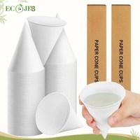 Gobelets en papier coniques jetables écologiques 3,7 oz, gobelet conique blanc à usage unique, gobelet en papier de qualité alimentaire pour fontaine à eau, crème glacée