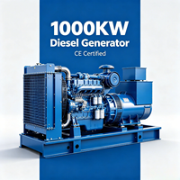 Generator Diesel 1000kW 50Hz 415V Open Frame Silent dengan ATS untuk Daya Cadangan Pusat Data Bersertifikasi CE