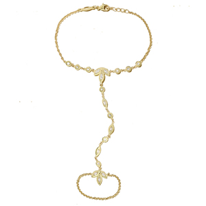 Pulsera de Plata de Ley <span class=keywords><strong>925</strong></span> Gemnel con Diseño de Flor de Ciruelo, Bisel de Circonita, Joyería Floral Elegante Hecha a Mano - Product Image 1