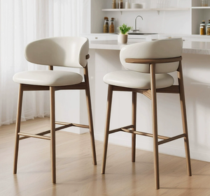 Sgabello da Bar Moderno in <span class=keywords><strong>Ferro</strong></span> con Struttura in <span class=keywords><strong>Legno</strong></span> e Seduta in Tessuto, Durevole ed Ecologico per Ristoranti e Hotel - Product Image 1