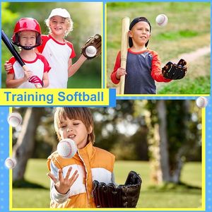 24 ballons de baseball en cuir alvéolé pour l'entraînement à la machine à lancer, couture rouge, coordination œil-main - Product Image 5