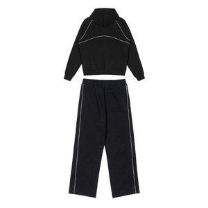 Vêtements pour hommes <span class=keywords><strong>ETAI</strong></span> |   Ensemble de survêtement de marque style sportif à capuche avec lettres, poches décontractées, en coton épais, avec bande de bordure compressée, pour l'hiver - Product Image 5