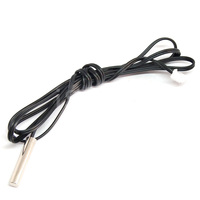 Sensor Suhu Termistor NTC 1M, Kabel Probe Tahan Air 10K 1% 3950 Hitam
