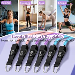 5 Seviyeli Doğal Kauçuk Elastik Bantlar Spor Salonu Fitness Direnç Bantları Döngü Seti Sapları Ayak Bileği Kayışı Yoga Pilates Fitness Egzersizleri - Product Image 5