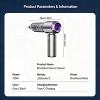 Aspirateur à main sans fil 16000Pa, aspirateur électrique portable multifonctionnel pour voiture avec souffleur d'air