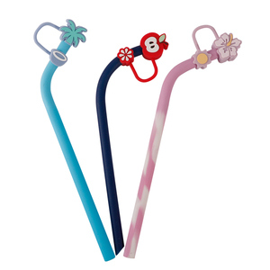 Nouveau capuchon de paille en silicone 3D mignon motif dessin animé 10 mm, embouts de paille réutilisables pour gobelet de 40 oz, accessoires de paille - Product Image 3