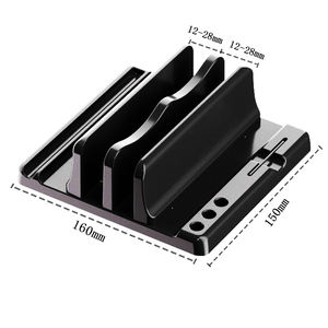 Soporte vertical para ordenador portátil <span class=keywords><strong>4</strong></span> en 1 con logotipo personalizado, soporte de base para ordenador portátil de escritorio para MacBook <span class=keywords><strong>Surface</strong></span>, soporte de plástico para ordenador portátil Dell con dos ranuras - Product Image 5