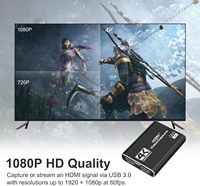 Carte de Capture de Câble de Données 4K pour HDTV, Prend en Charge l'Enregistrement de Streaming Full HD 1080P 60FPS, Compatible Nintendo Switch/PS5/3DS/Xbox/PS4