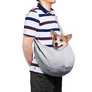Sac de transport réversible mains libres pour petits chiens, chats et animaux de compagnie avec poche, certifié BSCI, idéal pour les voyages en extérieur - Product Image 1