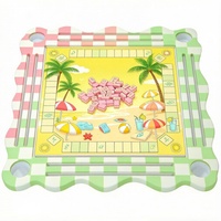 Table de jeu aquatique flottante festonnée pour piscine, pour Mahjong et cartes, avec fonction de table de salon