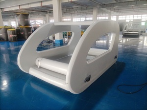 High Quality New Series <strong>Small</strong> Yacht Inflatable Boat House Island Float Solar-Powered Electric <strong>Catamaran</strong> for Water Game - Product Image 2