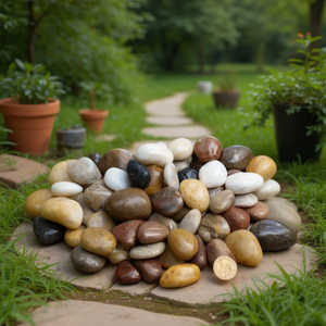 Piedras Decorativas para Jardín de 1-3 Pulgadas, Rocas de Río Pulimentadas para Paisajismo Exterior, Caminos, Jardín, Plantas, Macetas, Jarrones, Manualidades - Product Image 2