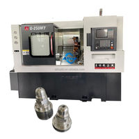 Torno CNC de Metal de Servicio Pesado con Bancada Inclinada, Control Fanuc/GSK, 12 Estaciones de Herramientas, 3 Ejes, Eje Y de 45 Grados para Fresado y Torneado