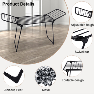 <span class=keywords><strong>Sortie</strong></span> d'usine Stand Cloth Racks Salle de lavage Cintre Sèche-<span class=keywords><strong>linge</strong></span> Vêtements Rack - Product Image 2