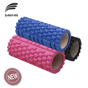 SANFAN wholesales Back Muscle Massage Foam Roller EVA Hollow Yoga Column Colorful Exercise Roller Gym Equipment