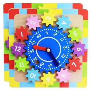 热卖儿童玩具装备游戏时钟益智早教益智颜色数字认知匹配块玩具。