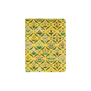 Carnet à motifs floraux format A5, couverture imprimée, reliure cousue, journal scolaire - Product Image 1