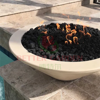 Moderne Stahl Wasserfall Feuerstelle mit Feuerschale Pool Feuer brunnen Combo