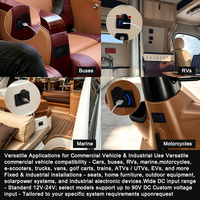 Enchufe de Alimentación USB de 12V 5V 2.4A para Montaje en Panel, con Tapa Deslizante Impermeable IP55, Puerto USB-A, Cargador para Autocaravanas y Automóviles